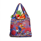 Sydney Roosters Grocery Bag Aboriginal Dot Pattern - Rugby Mascot Heritage Pride