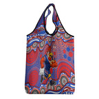 Sydney Roosters Grocery Bag Aboriginal Dot Pattern - Rugby Mascot Heritage Pride