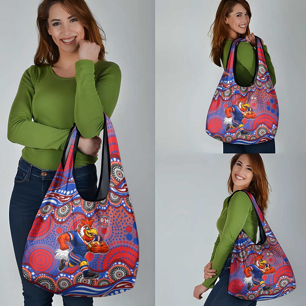 Sydney Roosters Grocery Bag Aboriginal Dot Pattern - Rugby Mascot Heritage Pride