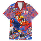 Sydney Roosters Hawaiian Shirt Aboriginal Dot Pattern - Rugby Mascot Heritage Pride