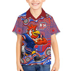 Sydney Roosters Hawaiian Shirt Aboriginal Dot Pattern - Rugby Mascot Heritage Pride