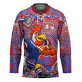 Sydney Roosters Hockey Jersey Aboriginal Dot Pattern - Rugby Mascot Heritage Pride