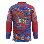 Sydney Roosters Hockey Jersey Aboriginal Dot Pattern - Rugby Mascot Heritage Pride