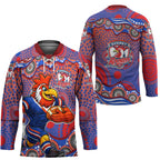Sydney Roosters Hockey Jersey Aboriginal Dot Pattern - Rugby Mascot Heritage Pride