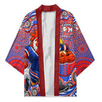 Sydney Roosters Kimono Aboriginal Dot Pattern - Rugby Mascot Heritage Pride