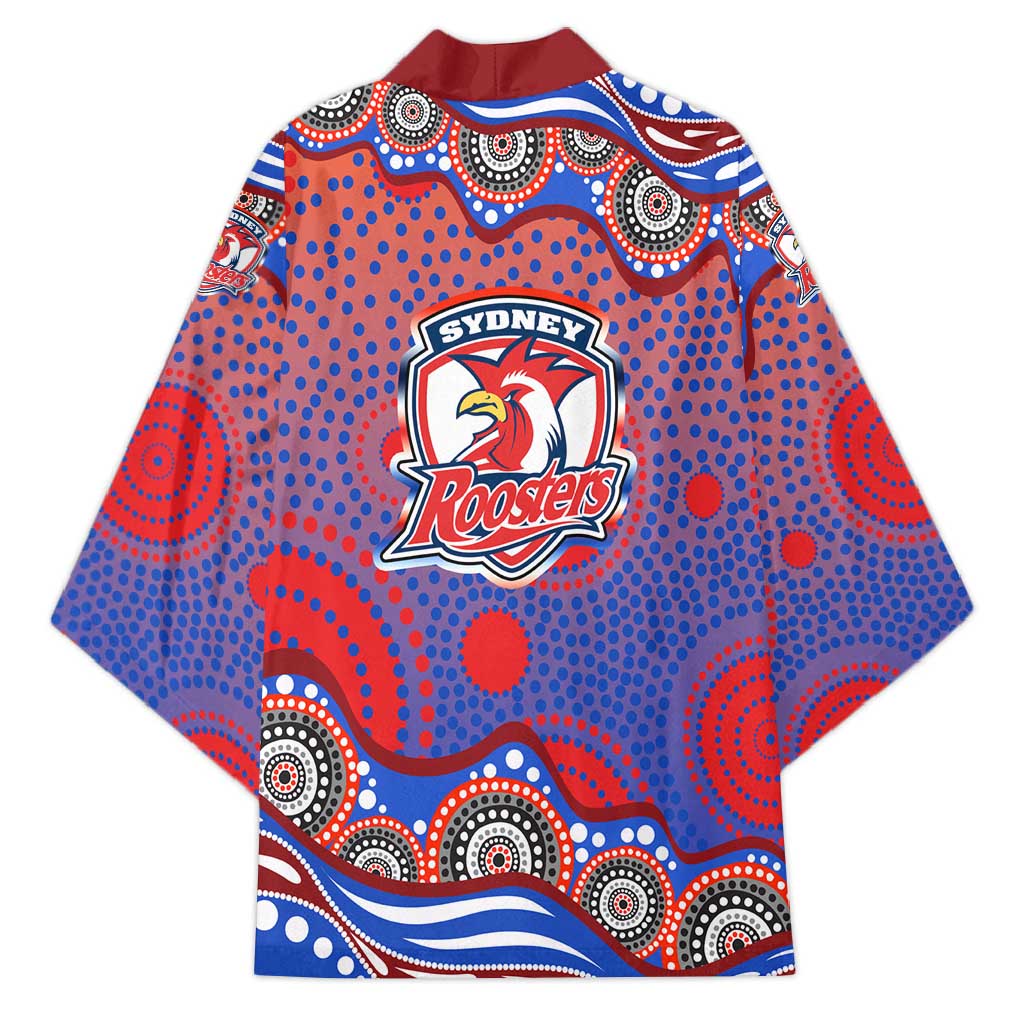 Sydney Roosters Kimono Aboriginal Dot Pattern - Rugby Mascot Heritage Pride