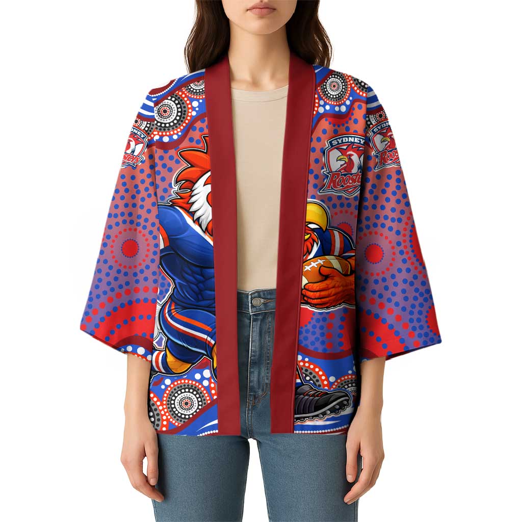 Sydney Roosters Kimono Aboriginal Dot Pattern - Rugby Mascot Heritage Pride