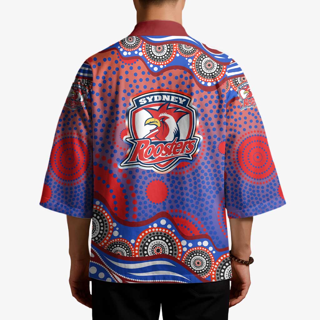 Sydney Roosters Kimono Aboriginal Dot Pattern - Rugby Mascot Heritage Pride