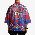 Sydney Roosters Kimono Aboriginal Dot Pattern - Rugby Mascot Heritage Pride