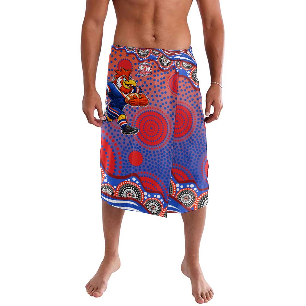 Sydney Roosters Lavalava Aboriginal Dot Pattern - Rugby Mascot Heritage Pride