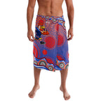 Sydney Roosters Lavalava Aboriginal Dot Pattern - Rugby Mascot Heritage Pride