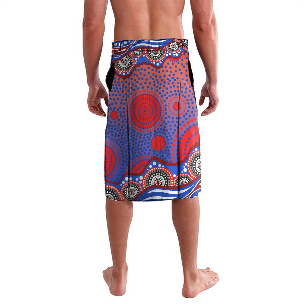 Sydney Roosters Lavalava Aboriginal Dot Pattern - Rugby Mascot Heritage Pride