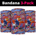 Sydney Roosters Neck Gaiter Aboriginal Dot Pattern - Rugby Mascot Heritage Pride