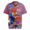 Sydney Roosters Rugby Jersey Aboriginal Dot Pattern - Rugby Mascot Heritage Pride