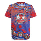 Sydney Roosters Rugby Jersey Aboriginal Dot Pattern - Rugby Mascot Heritage Pride