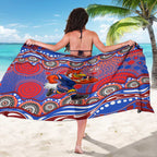 Sydney Roosters Sarong Aboriginal Dot Pattern - Rugby Mascot Heritage Pride