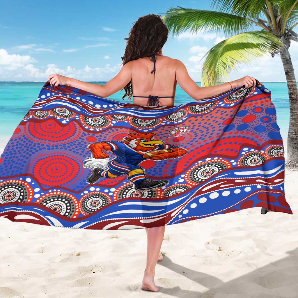 Sydney Roosters Sarong Aboriginal Dot Pattern - Rugby Mascot Heritage Pride