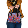 Sydney Roosters Shoulder Handbag Aboriginal Dot Pattern - Rugby Mascot Heritage Pride