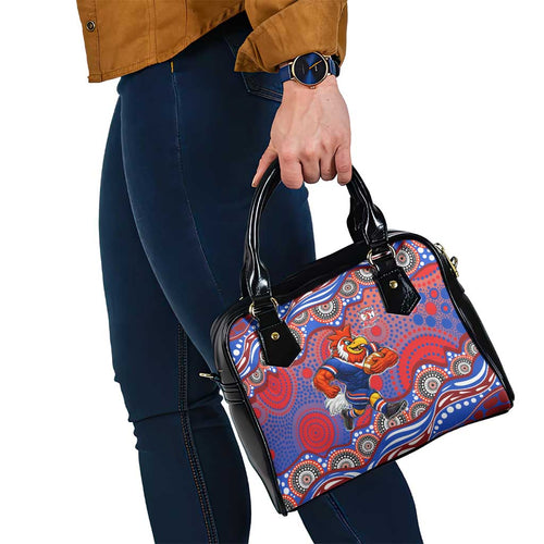 Sydney Roosters Shoulder Handbag Aboriginal Dot Pattern - Rugby Mascot Heritage Pride