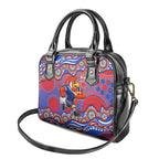Sydney Roosters Shoulder Handbag Aboriginal Dot Pattern - Rugby Mascot Heritage Pride