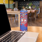 Sydney Roosters Skinny Tumbler Aboriginal Dot Pattern - Rugby Mascot Heritage Pride