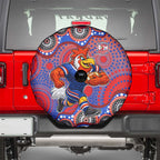 Sydney Roosters Spare Tire Cover Aboriginal Dot Pattern - Rugby Mascot Heritage Pride