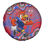 Sydney Roosters Spare Tire Cover Aboriginal Dot Pattern - Rugby Mascot Heritage Pride