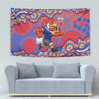 Sydney Roosters Tapestry Aboriginal Dot Pattern - Rugby Mascot Heritage Pride
