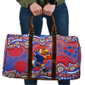 Sydney Roosters Travel Bag Aboriginal Dot Pattern - Rugby Mascot Heritage Pride