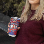 Sydney Roosters Tumbler Cup Aboriginal Dot Pattern - Rugby Mascot Heritage Pride