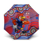 Sydney Roosters Umbrella Aboriginal Dot Pattern - Rugby Mascot Heritage Pride