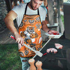 Wests Tigers Apron Aboriginal Dot Pattern - Rugby Mascot Heritage Pride