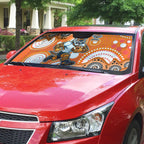 Wests Tigers Auto Sun Shade Aboriginal Dot Pattern - Rugby Mascot Heritage Pride
