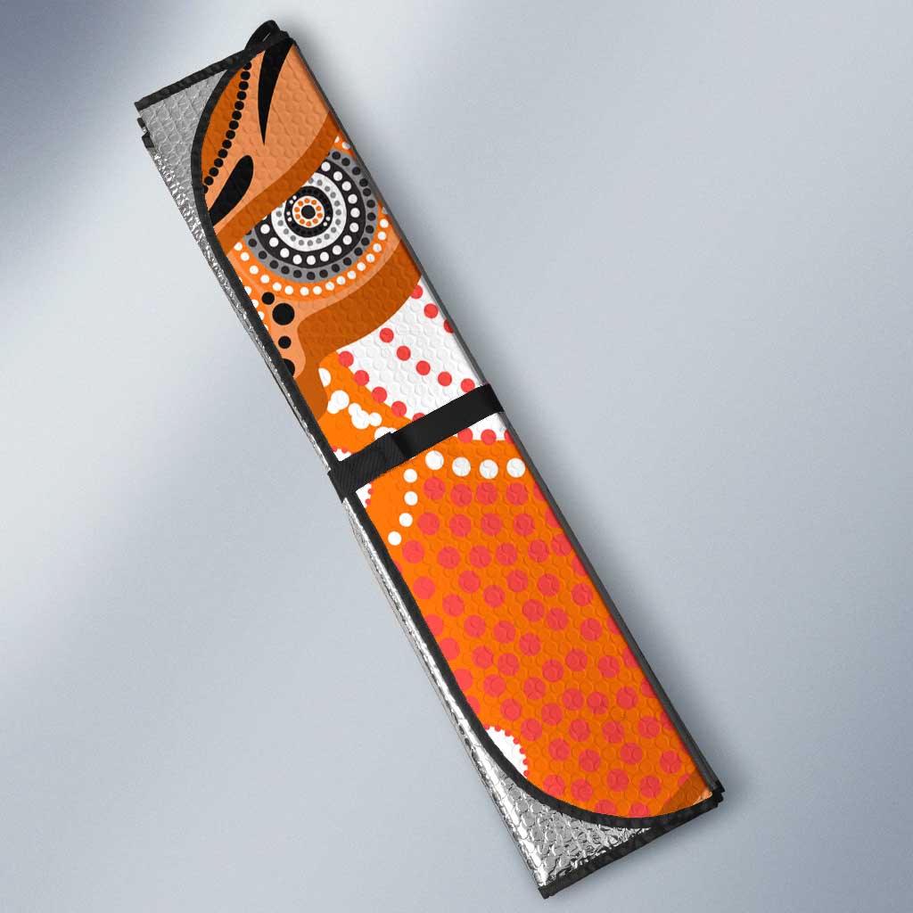 Wests Tigers Auto Sun Shade Aboriginal Dot Pattern - Rugby Mascot Heritage Pride