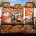 Wests Tigers Back Car Seat Cover Aboriginal Dot Pattern - Rugby Mascot Heritage Pride