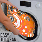 Wests Tigers Bathroom Set Aboriginal Dot Pattern - Rugby Mascot Heritage Pride