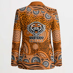 Wests Tigers Blazer Aboriginal Dot Pattern - Rugby Mascot Heritage Pride