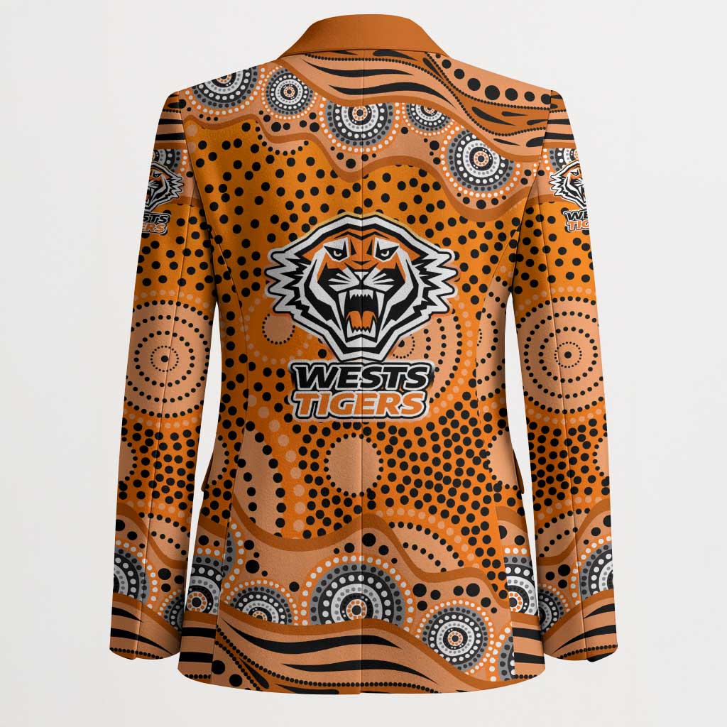 Wests Tigers Blazer Aboriginal Dot Pattern - Rugby Mascot Heritage Pride