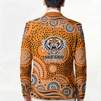 Wests Tigers Blazer Aboriginal Dot Pattern - Rugby Mascot Heritage Pride