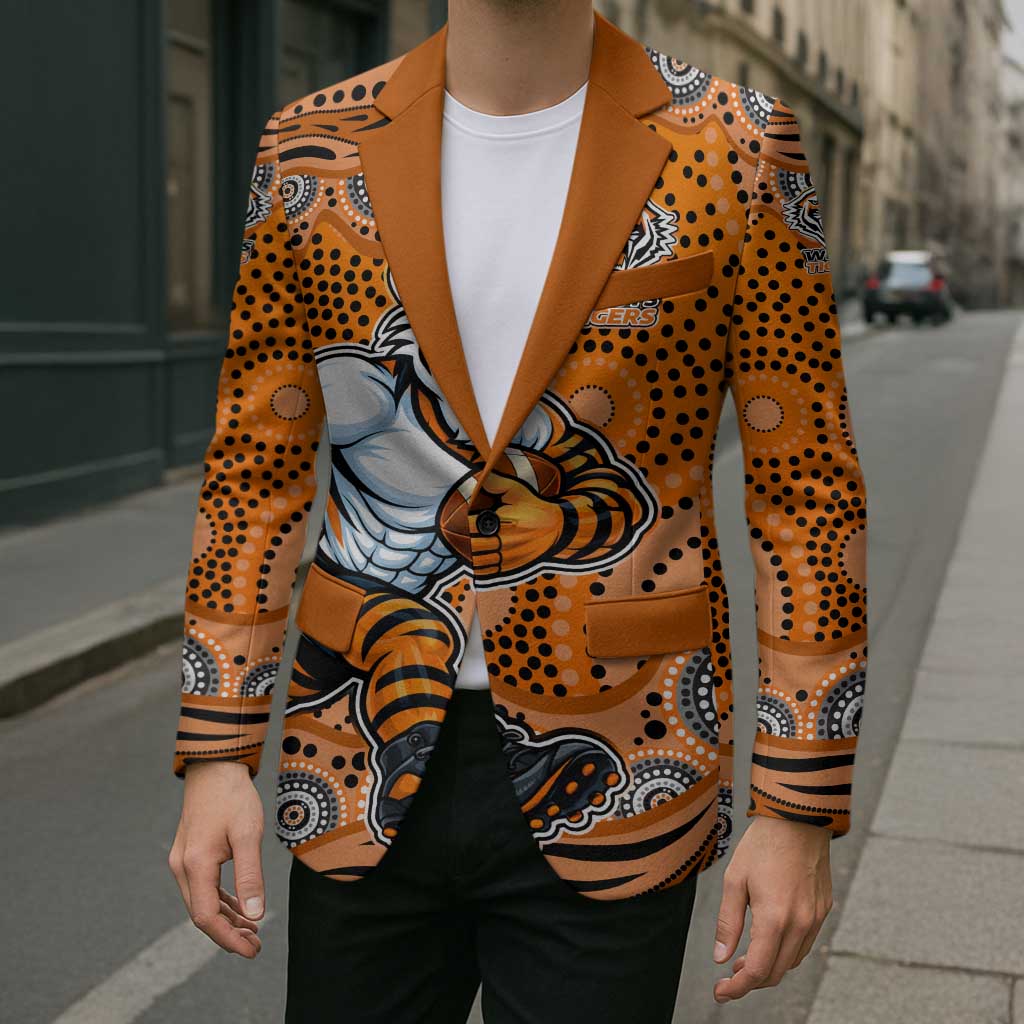 Wests Tigers Blazer Aboriginal Dot Pattern - Rugby Mascot Heritage Pride