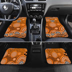 Wests Tigers Car Mats Aboriginal Dot Pattern - Rugby Mascot Heritage Pride