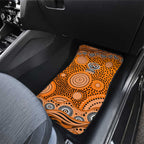 Wests Tigers Car Mats Aboriginal Dot Pattern - Rugby Mascot Heritage Pride