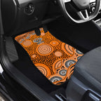 Wests Tigers Car Mats Aboriginal Dot Pattern - Rugby Mascot Heritage Pride