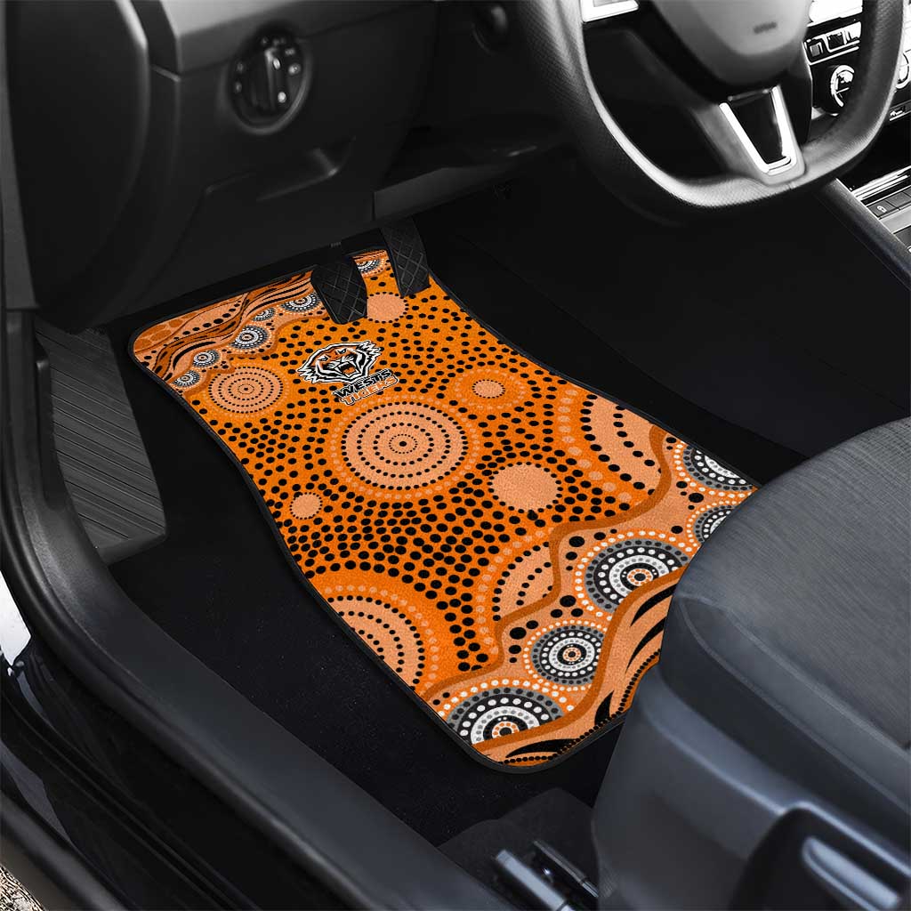 Wests Tigers Car Mats Aboriginal Dot Pattern - Rugby Mascot Heritage Pride