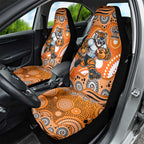 Wests Tigers Car Seat Cover Aboriginal Dot Pattern - Rugby Mascot Heritage Pride