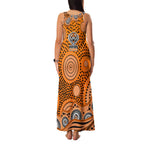 Wests Tigers Family Matching Tank Maxi Dress and Hawaiian Shirt Aboriginal Dot Pattern - Rugby Mascot Heritage Pride