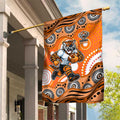 Wests Tigers Garden Flag Aboriginal Dot Pattern - Rugby Mascot Heritage Pride