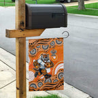 Wests Tigers Garden Flag Aboriginal Dot Pattern - Rugby Mascot Heritage Pride
