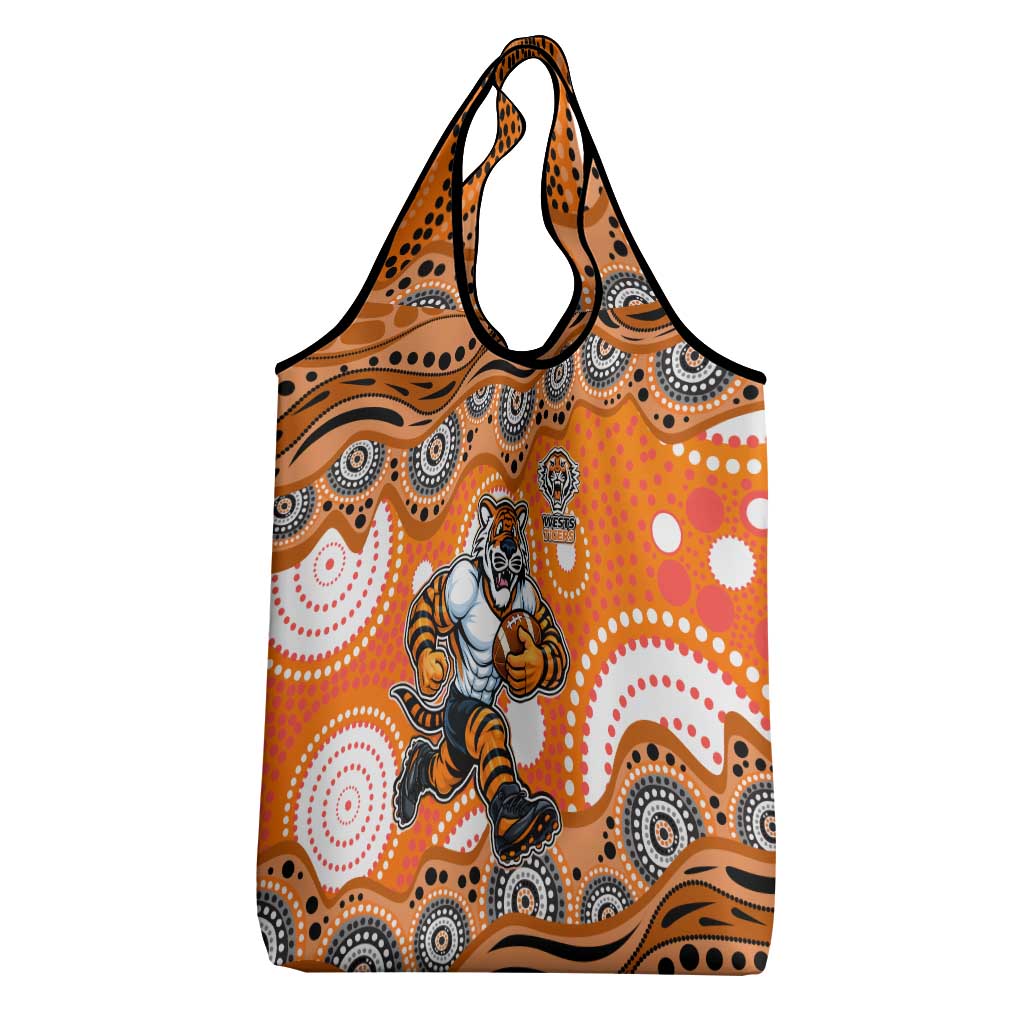 Wests Tigers Grocery Bag Aboriginal Dot Pattern - Rugby Mascot Heritage Pride