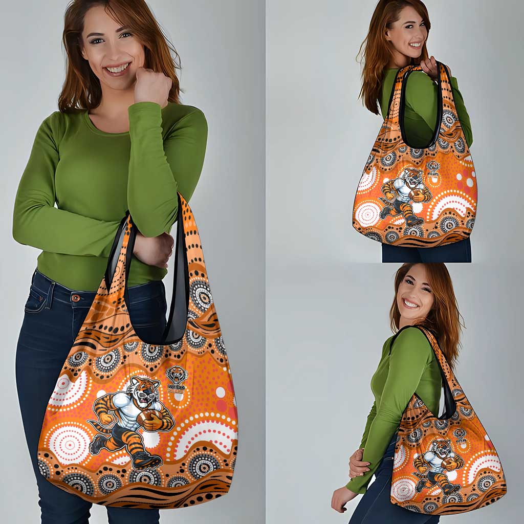 Wests Tigers Grocery Bag Aboriginal Dot Pattern - Rugby Mascot Heritage Pride